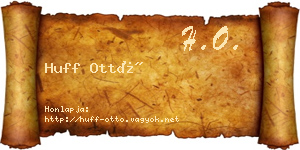 Huff Ottó névjegykártya